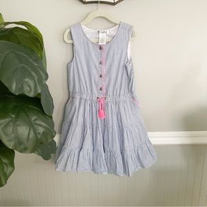 Aphorism Girls Stripe Blue White Pink Sailor Dress Size 6X